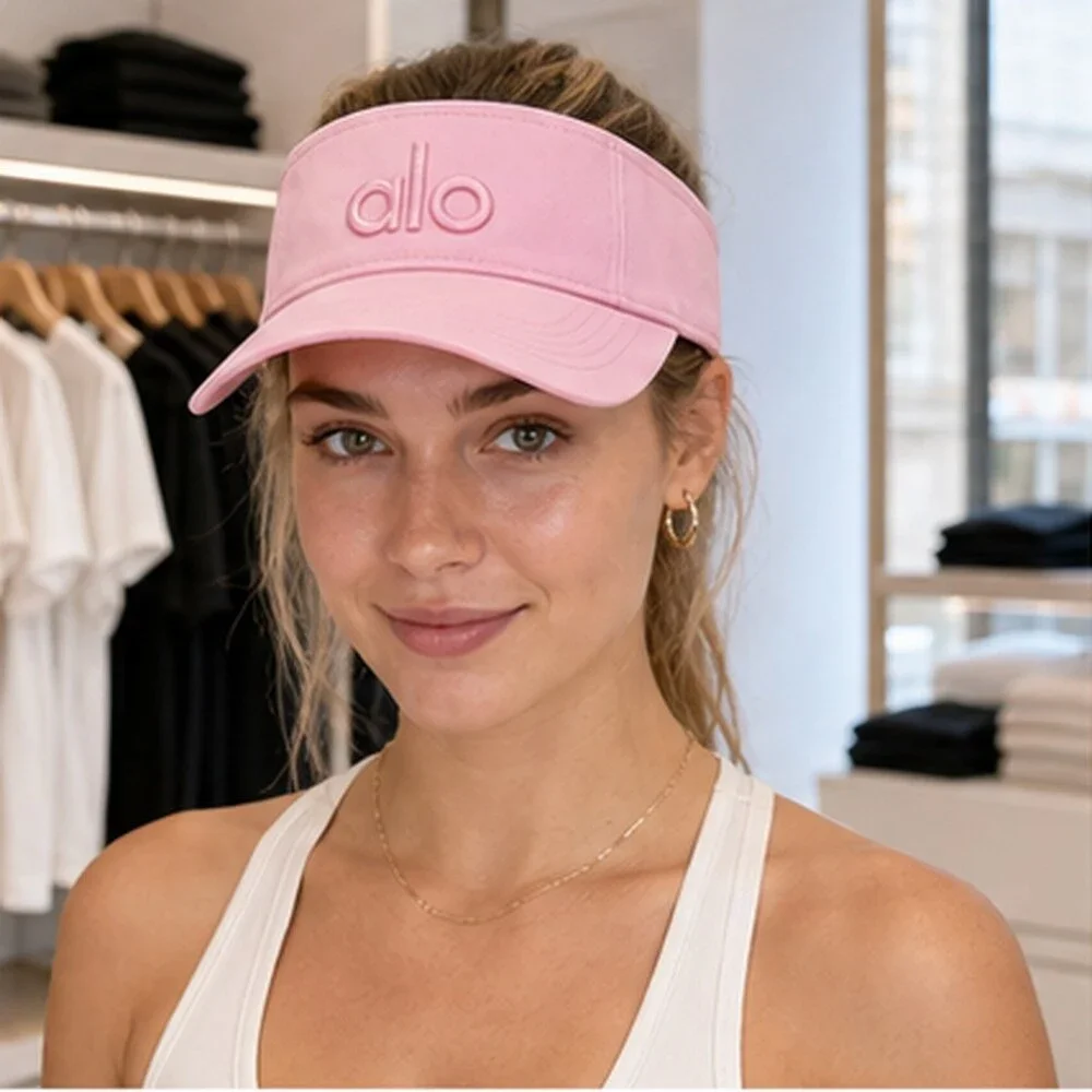 ALO Yoga Pink Tennis Open Top Visor Hat NWT
